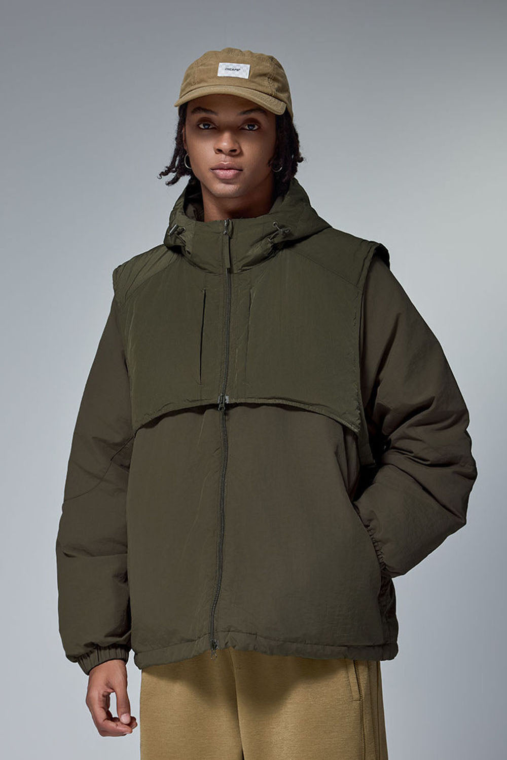 Men's 90 Down Waterproof Two-Piece Down Warm Jacket