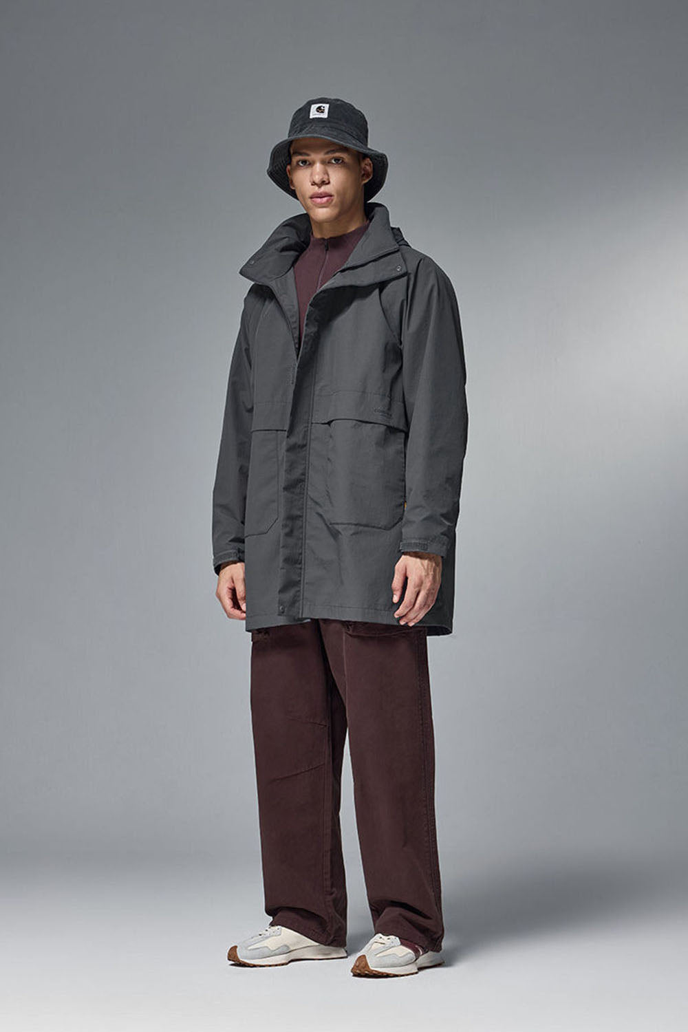 Men's CORDURA Hooded Long Windbreaker Jacket