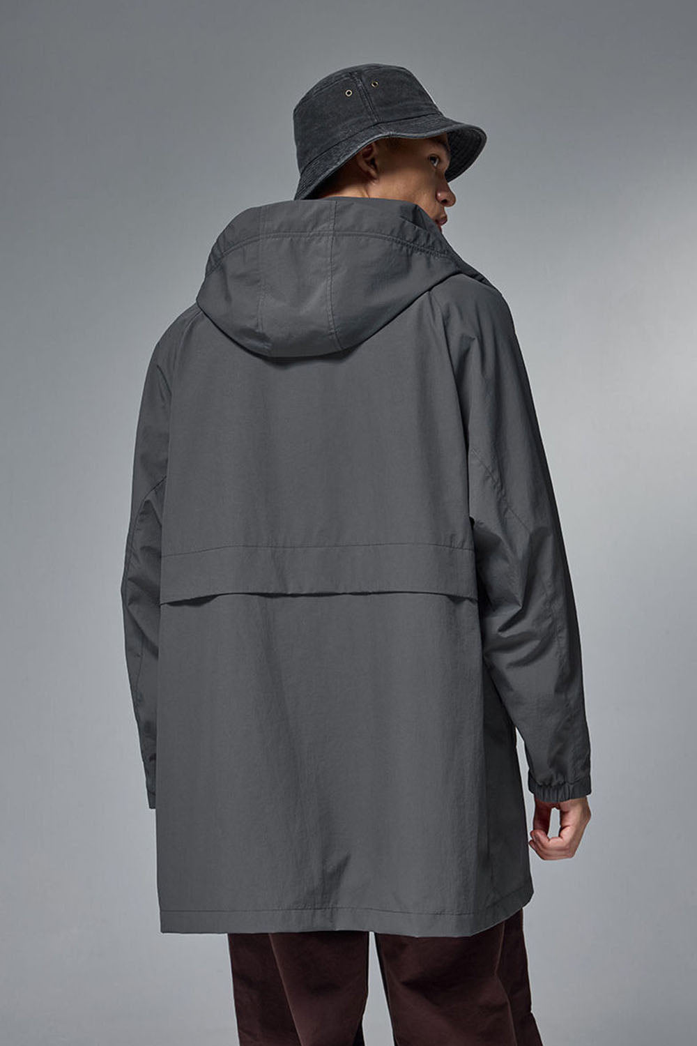 Men's CORDURA Hooded Long Windbreaker Jacket
