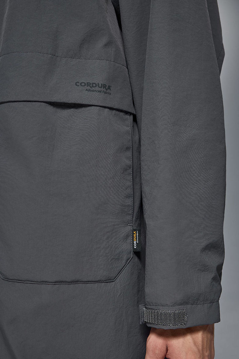 Men's CORDURA Hooded Long Windbreaker Jacket