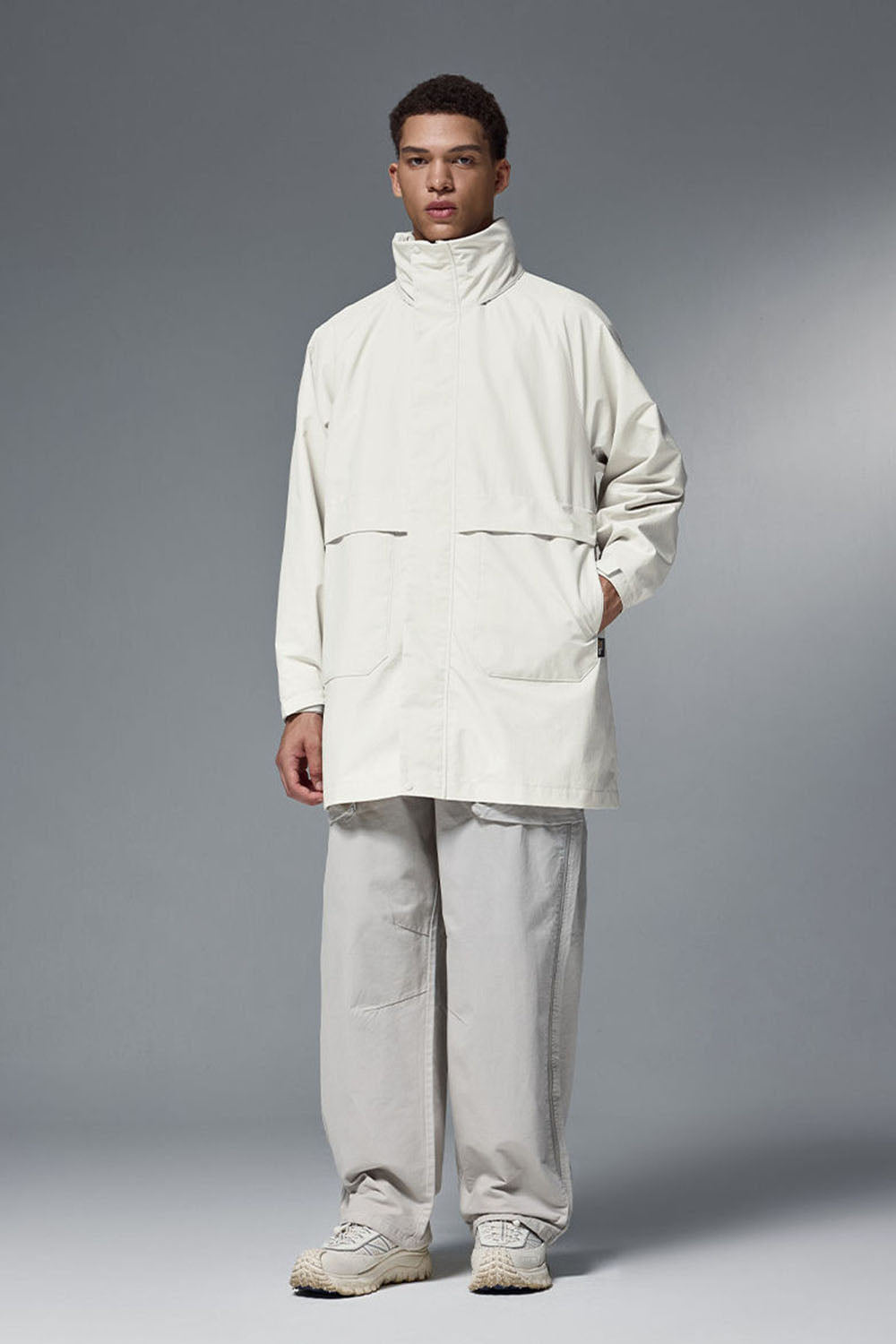Men's CORDURA Hooded Long Windbreaker Jacket