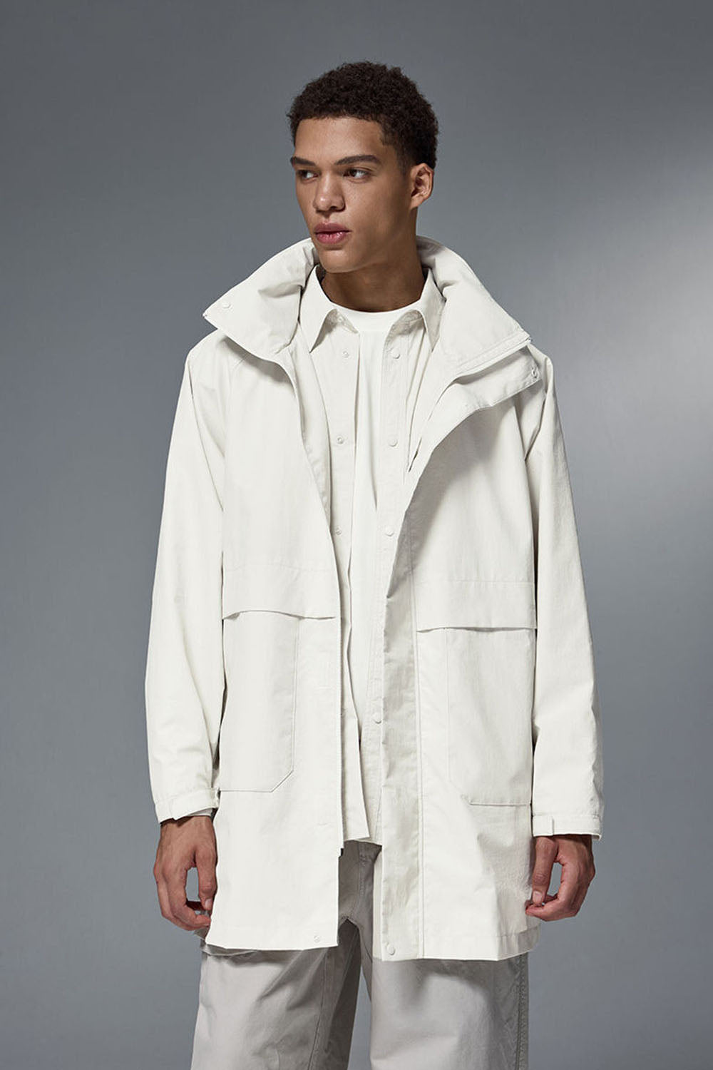 Men's CORDURA Hooded Long Windbreaker Jacket