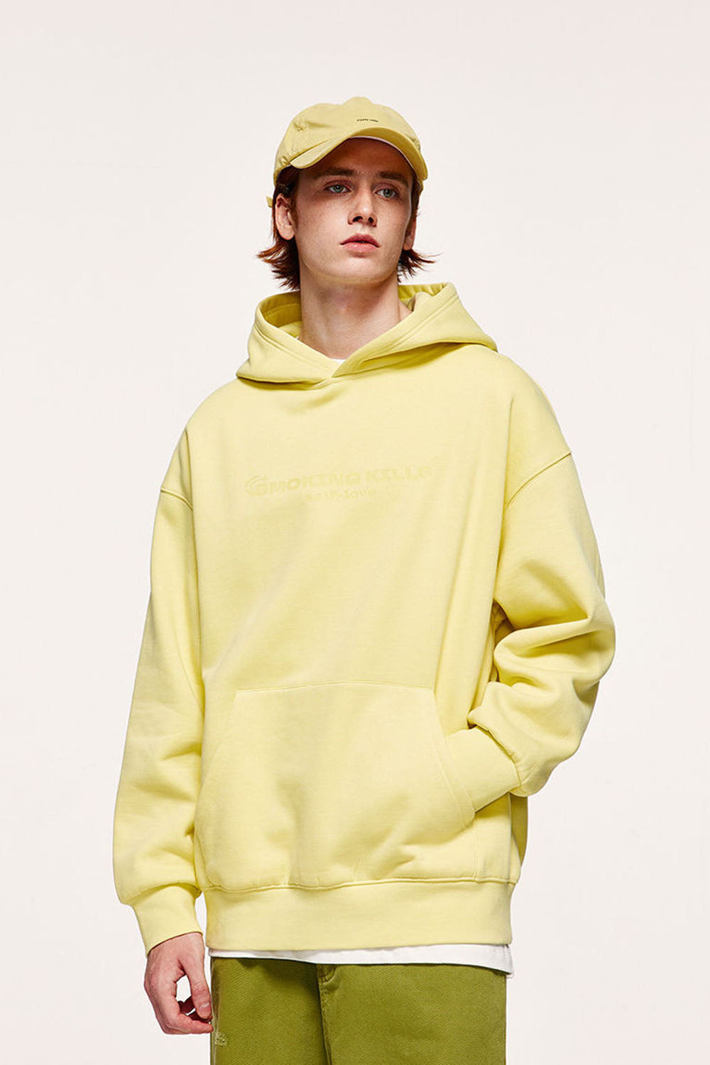 350G Gel Printed Fleece-Lined Hoodie