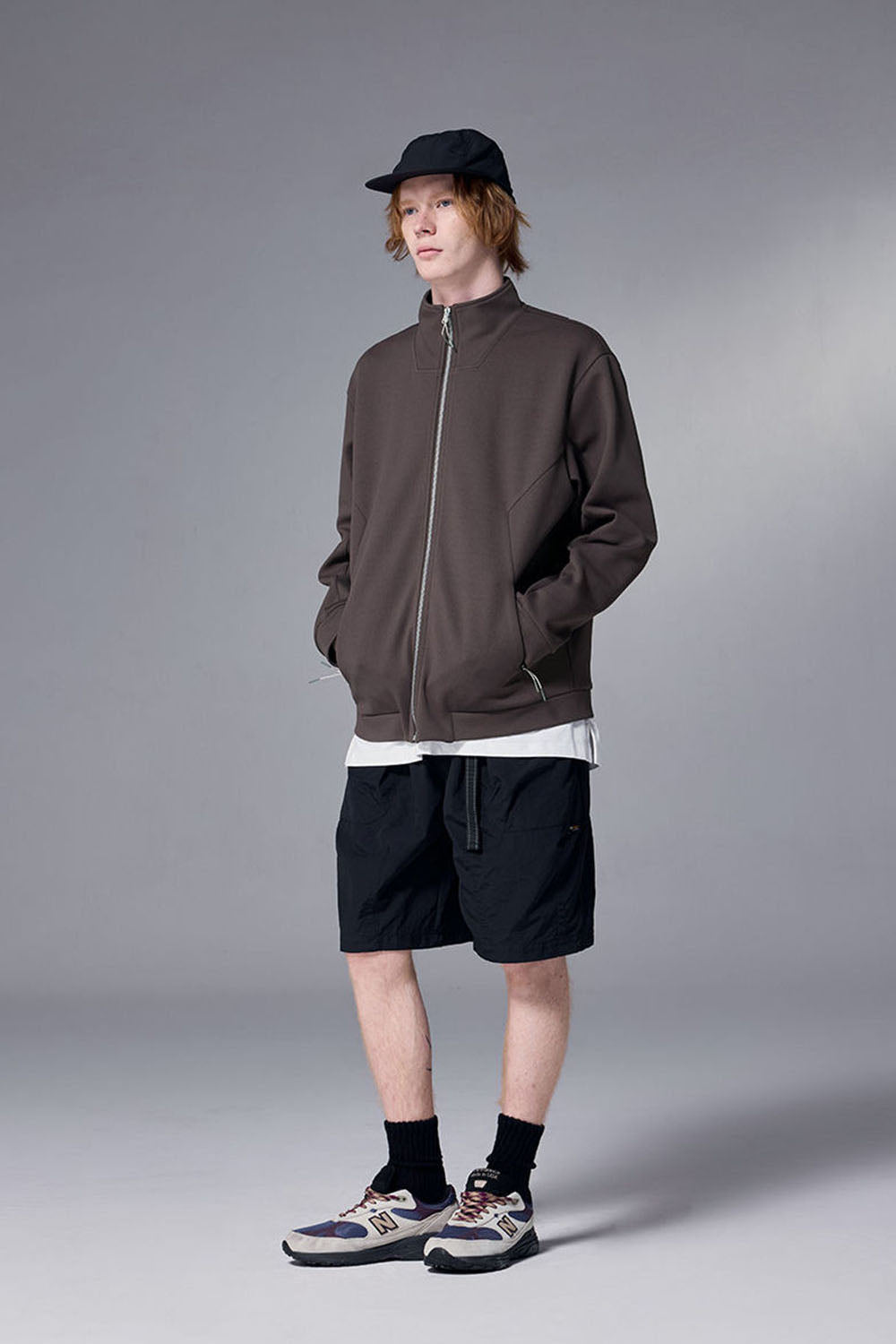 Intelligent Temperature Control Fleece Zip-Up Stand Collar Jacket 380g Sport Cardigan