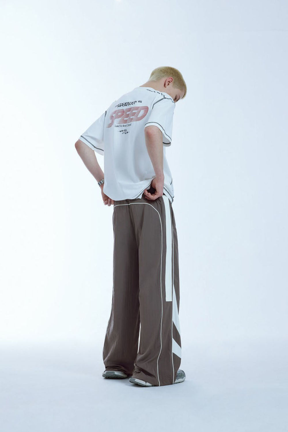 Men's Avant-Garde Sport Striped Wide-Leg Waterproof Casual Pants