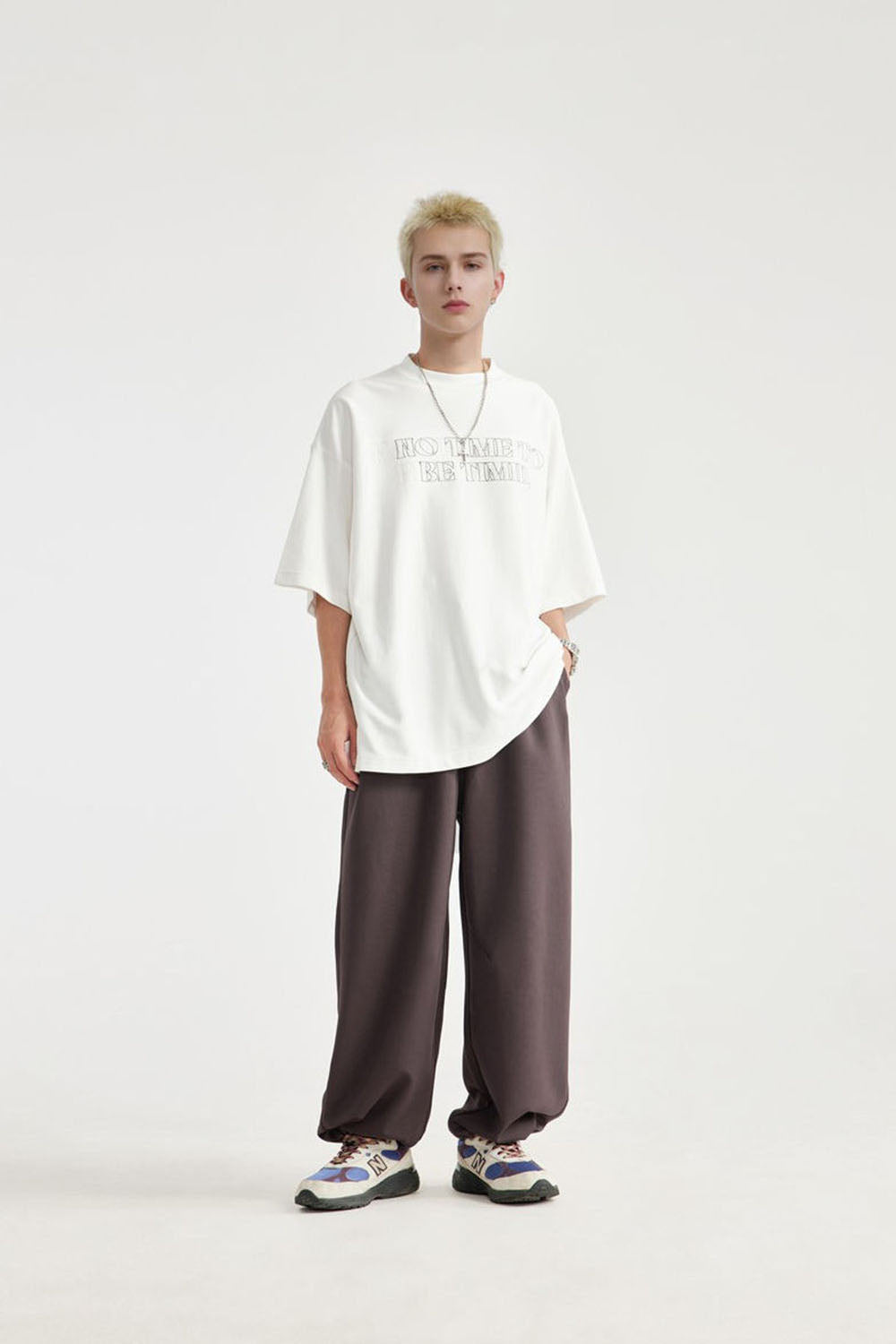 Cooling Loose-Fit Wide-Leg Leisure Pants