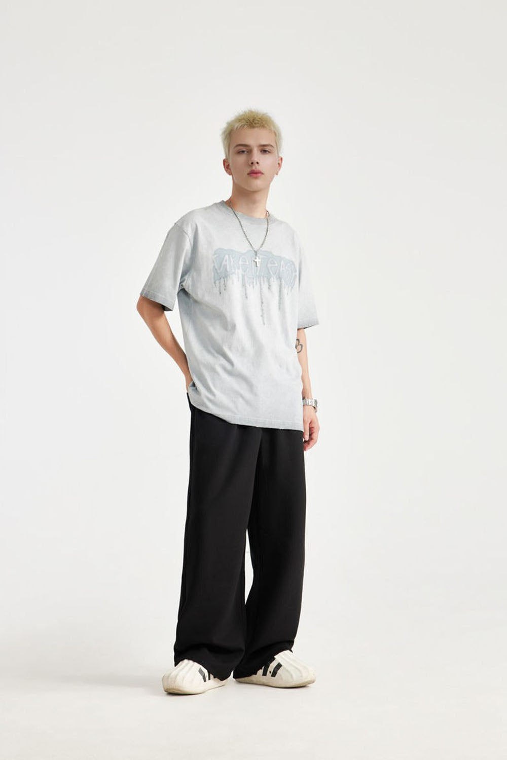 Cooling Loose-Fit Wide-Leg Leisure Pants