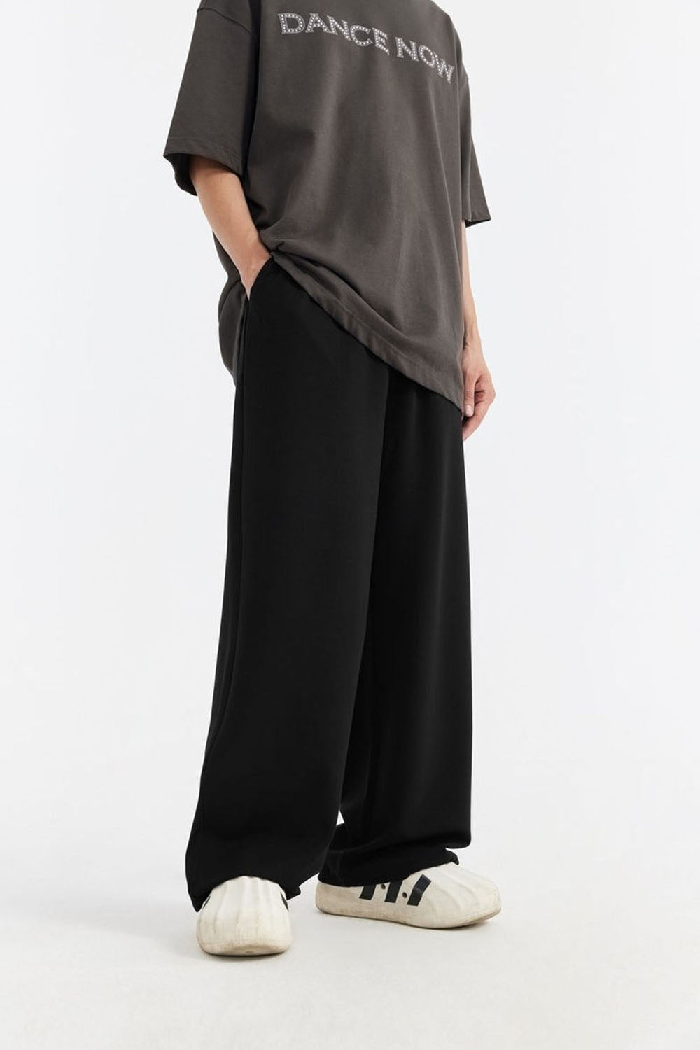Cooling Loose-Fit Wide-Leg Leisure Pants