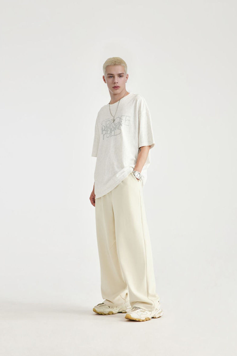 Cooling Loose-Fit Wide-Leg Leisure Pants