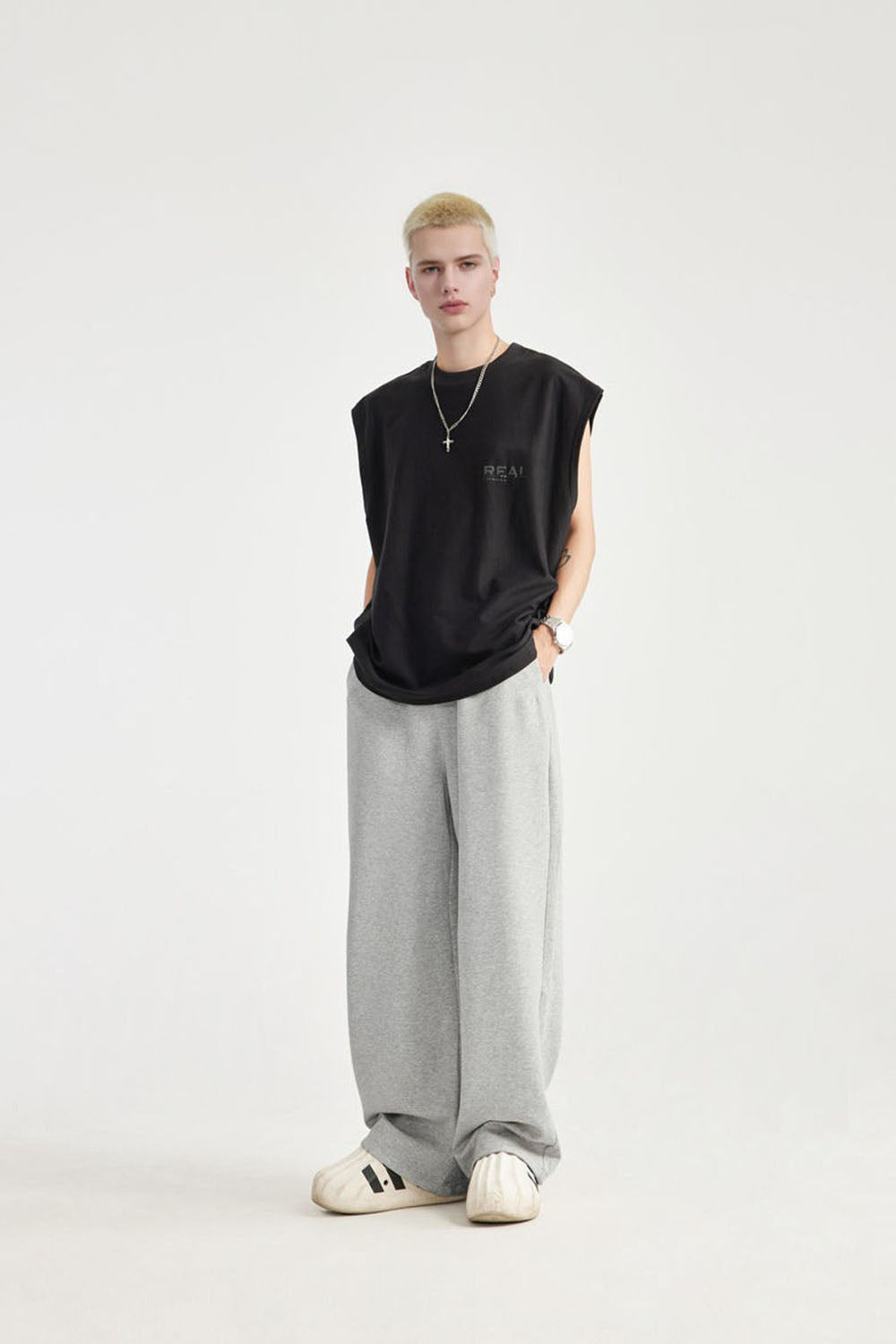 Cooling Loose-Fit Wide-Leg Leisure Pants