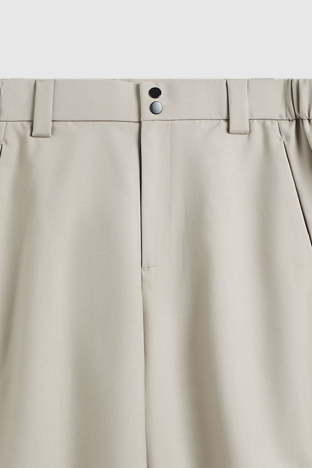 Pleated Suit Trousers with Wide Leg: Casual Long Pants