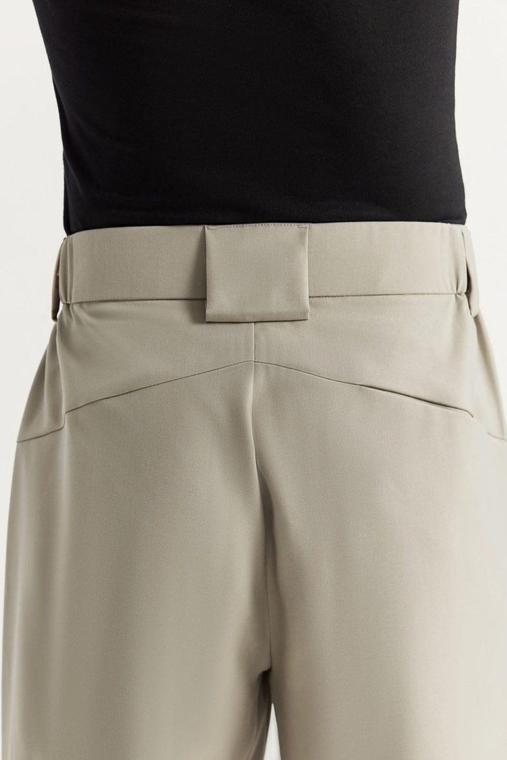 Pleated Suit Trousers with Wide Leg: Casual Long Pants