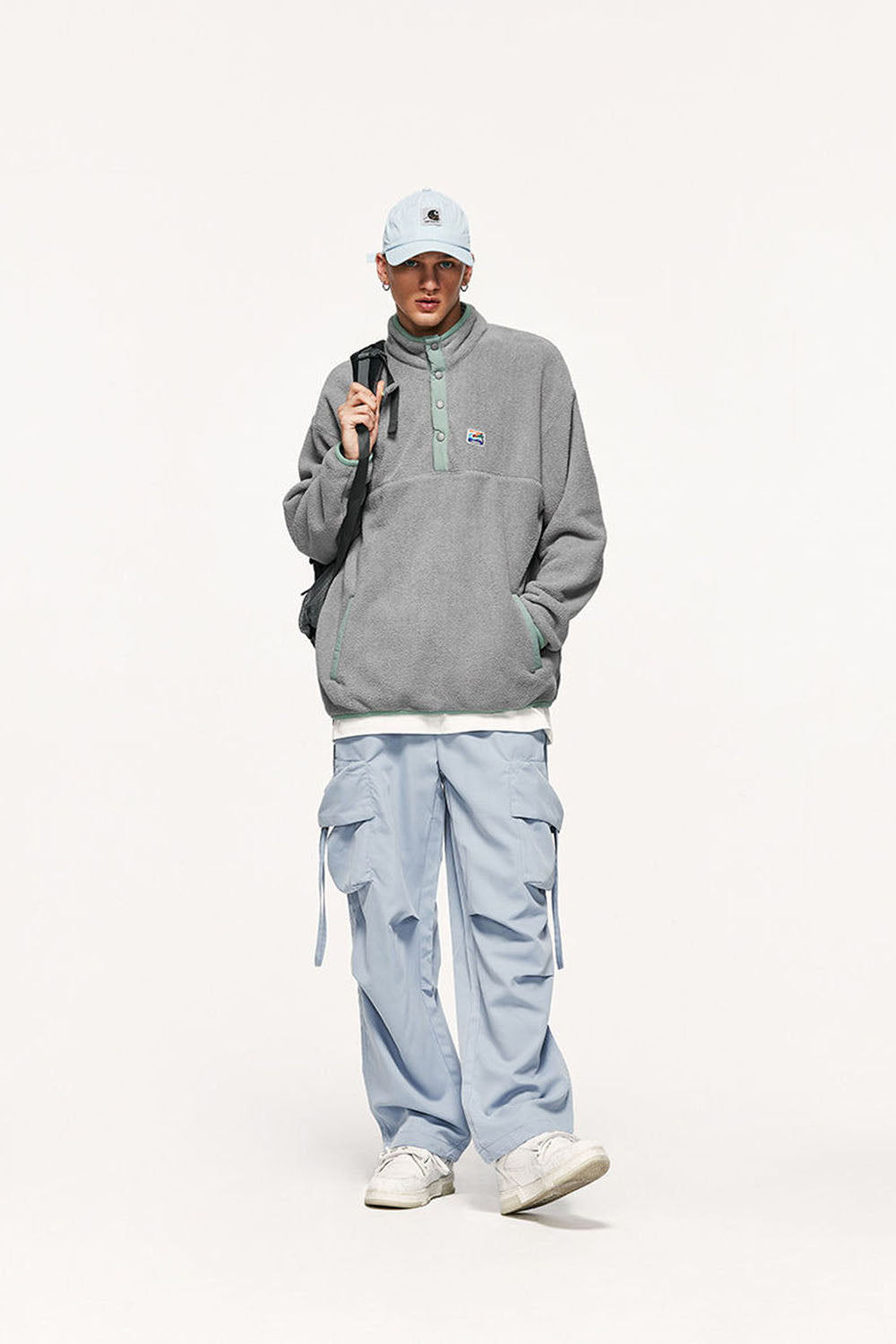 Thick 320g Pile Fleece Warm Pullover Sweatshirt: Loose-Fit Top