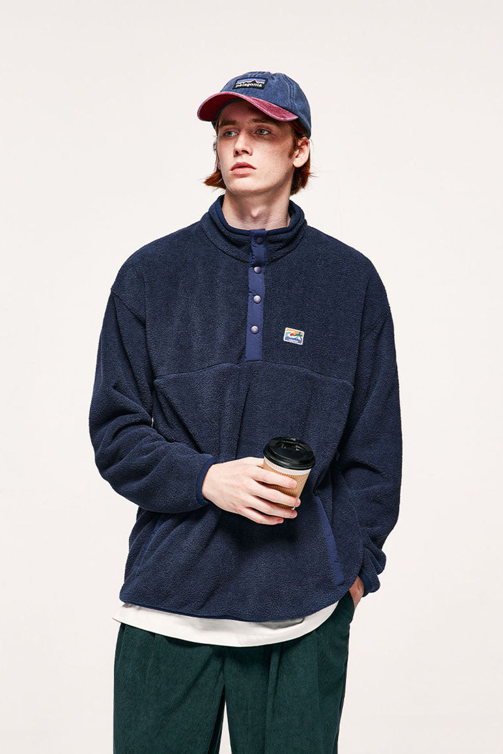 Thick 320g Pile Fleece Warm Pullover Sweatshirt: Loose-Fit Top