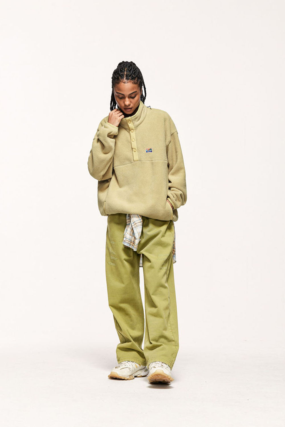 Thick 320g Pile Fleece Warm Pullover Sweatshirt: Loose-Fit Top