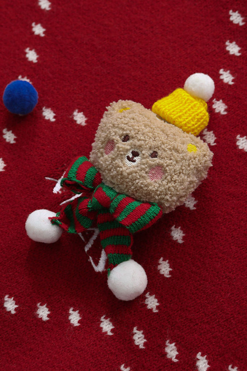 Arctic Velvet Christmas Special Doll Pullover Sweater: Loose Casual Knitwear