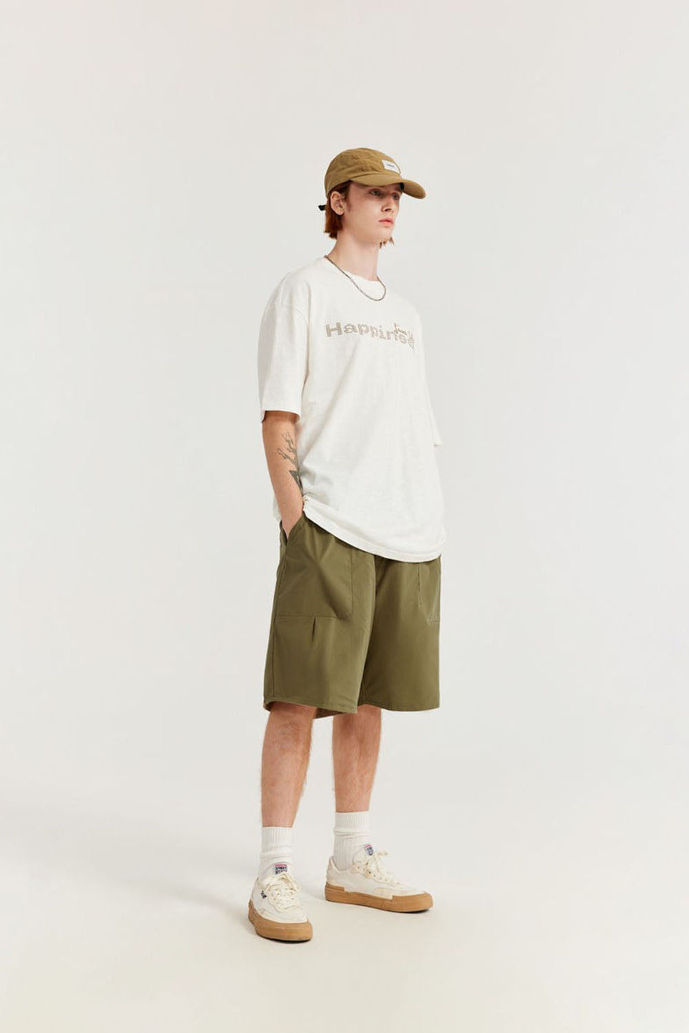 Reversible Utility Shorts: Streetwear Loose Basic Casual Mid-Length Shorts