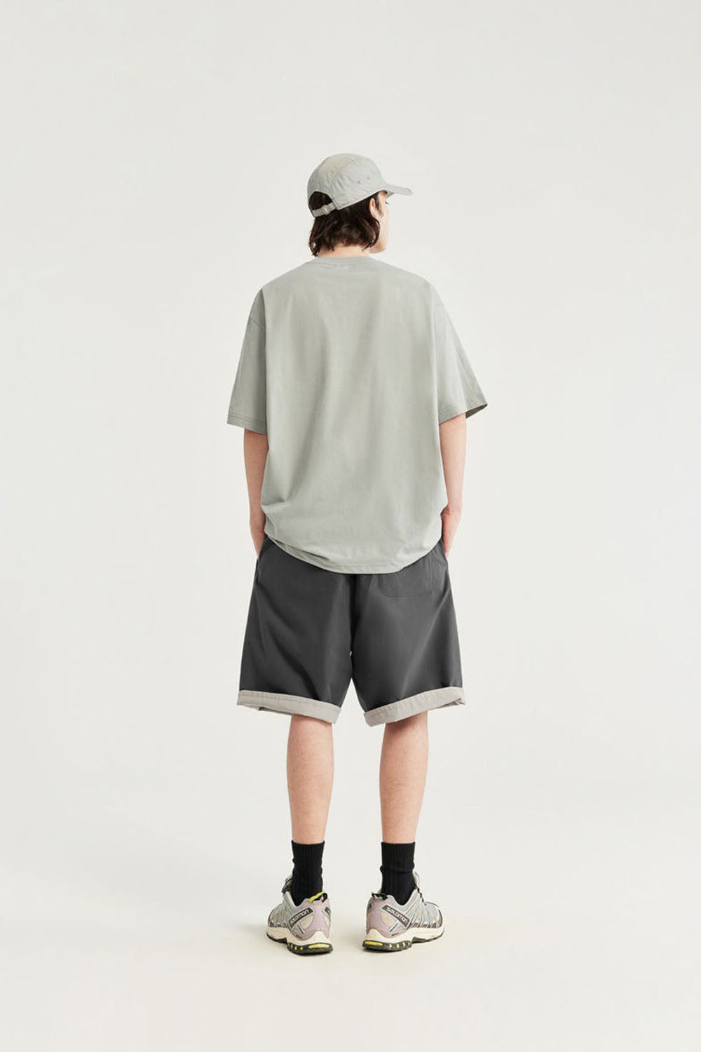Reversible Utility Shorts: Streetwear Loose Basic Casual Mid-Length Shorts