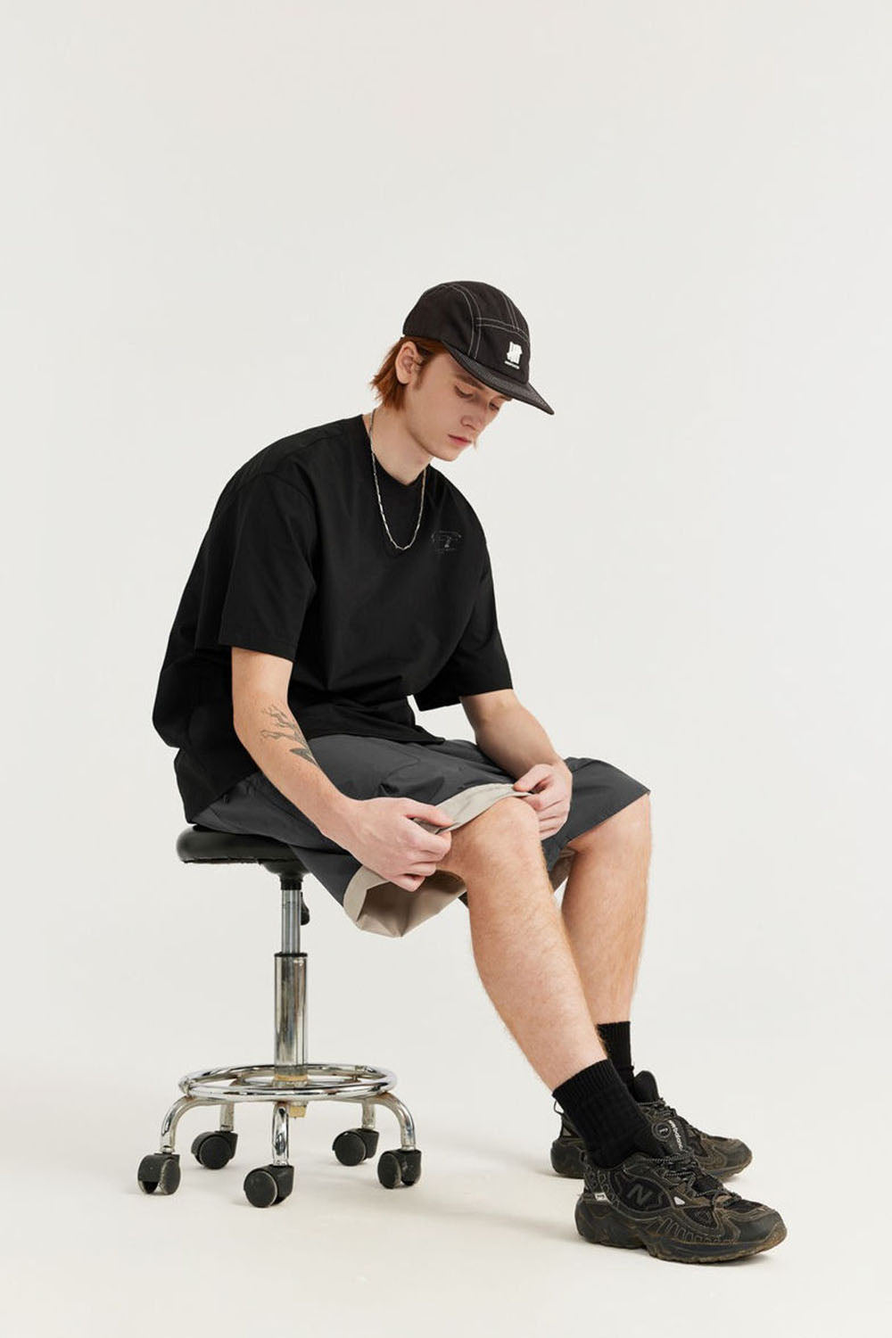 Reversible Utility Shorts: Streetwear Loose Basic Casual Mid-Length Shorts