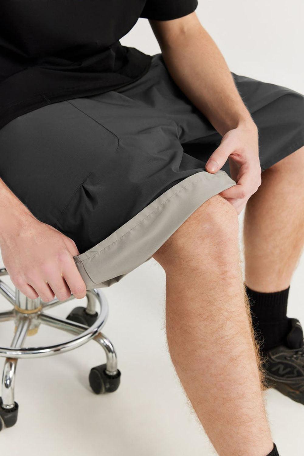 Reversible Utility Shorts: Streetwear Loose Basic Casual Mid-Length Shorts