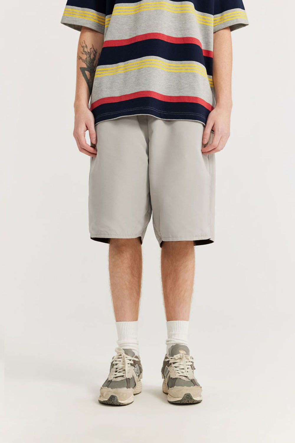 Reversible Utility Shorts: Streetwear Loose Basic Casual Mid-Length Shorts