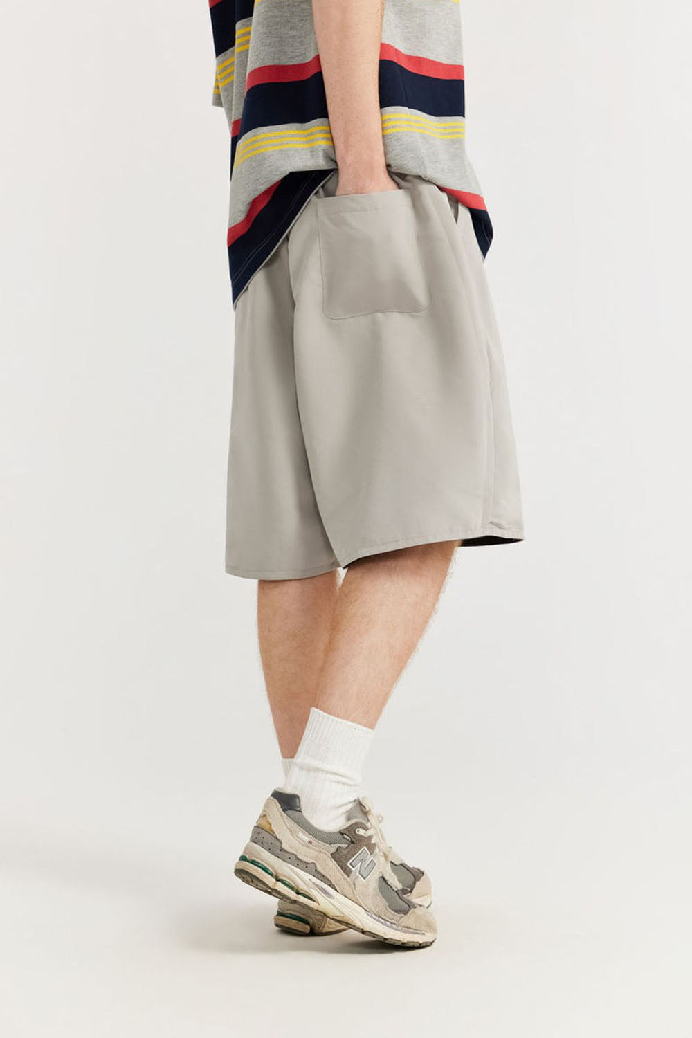 Reversible Utility Shorts: Streetwear Loose Basic Casual Mid-Length Shorts