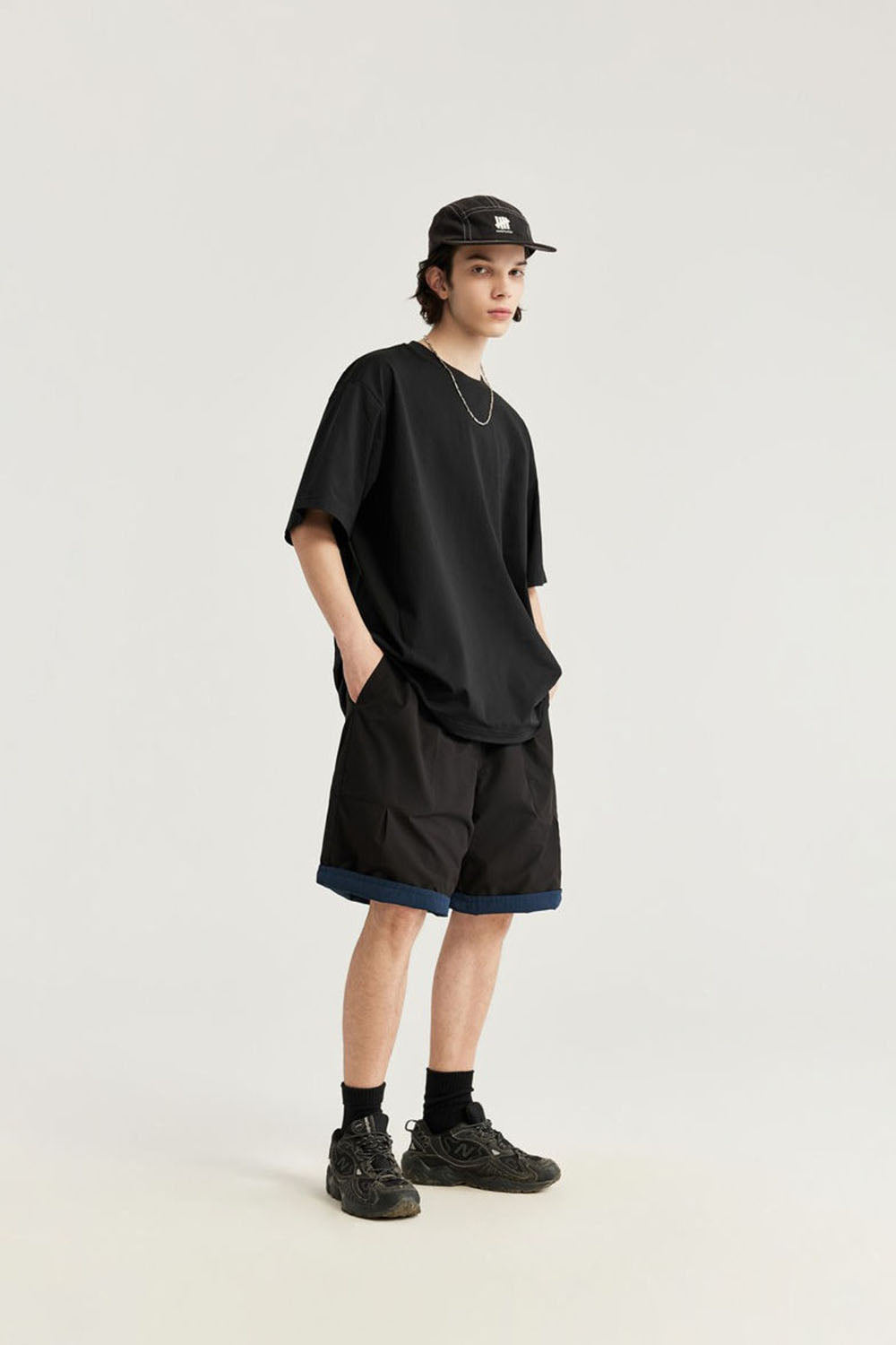 Reversible Utility Shorts: Streetwear Loose Basic Casual Mid-Length Shorts