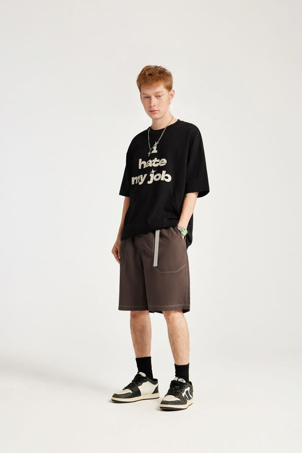 Moisture-Wicking Contrast Color Shorts: Casual Utility Mid-Length Shorts