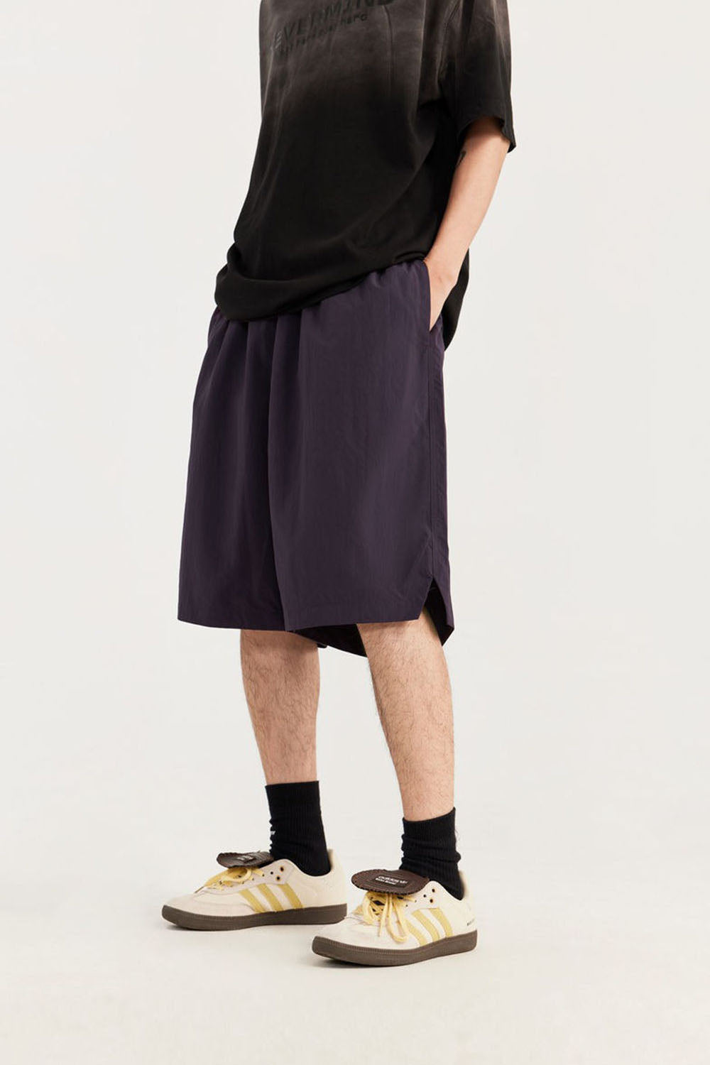 Moisture-Wicking Bermuda Shorts: Street Style Loose-Fit Shorts