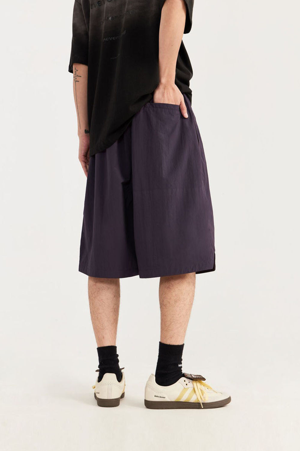 Moisture-Wicking Bermuda Shorts: Street Style Loose-Fit Shorts