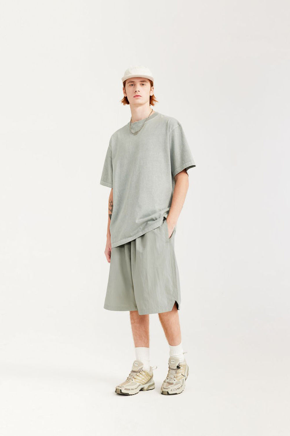 Moisture-Wicking Bermuda Shorts: Street Style Loose-Fit Shorts