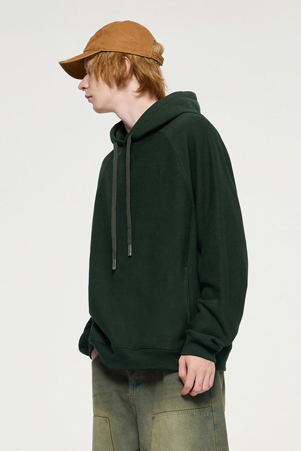 Vintage Cross-Weave Hooded Athletic Sweatshirt: Retro Fleece Hoodie