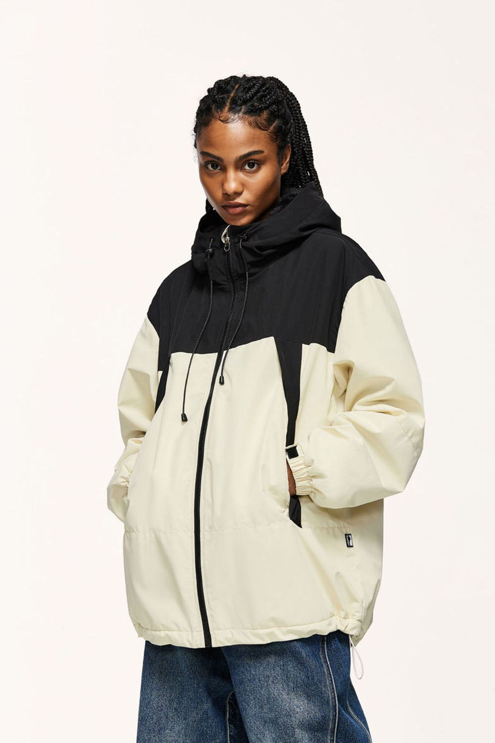 Warm Fleece-Lined Outdoor Windproof Jacket with Zipper