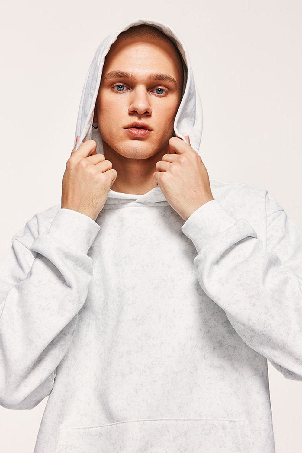 Wasteland Batik Dye Hoodie: Street Style Loose Fit Hooded Sweatshirt