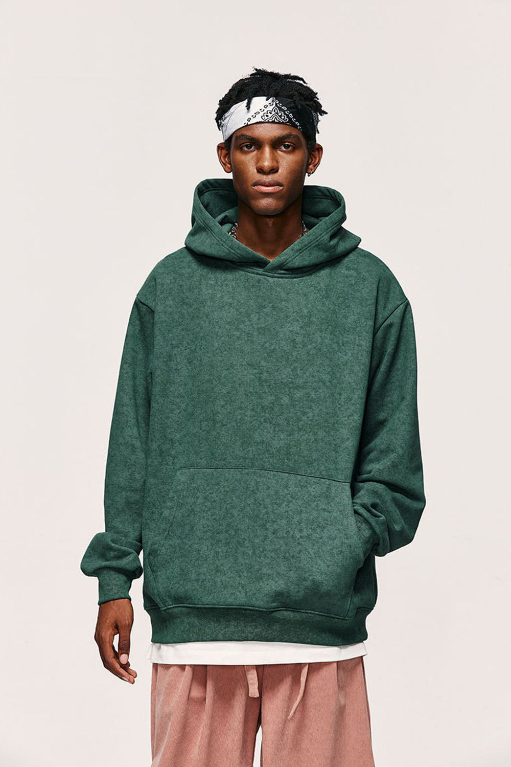 Wasteland Batik Dye Hoodie: Street Style Loose Fit Hooded Sweatshirt