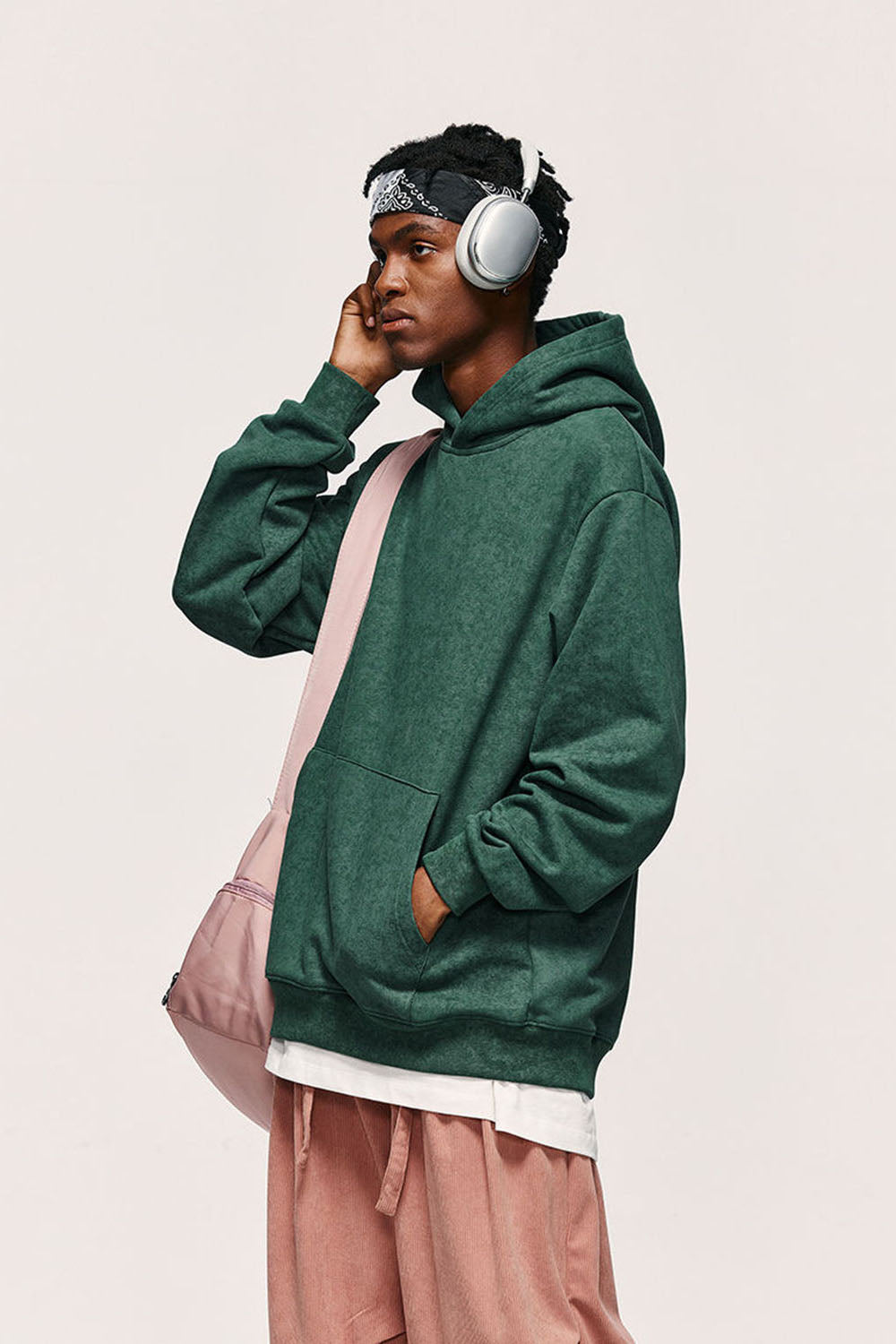 Wasteland Batik Dye Hoodie: Street Style Loose Fit Hooded Sweatshirt