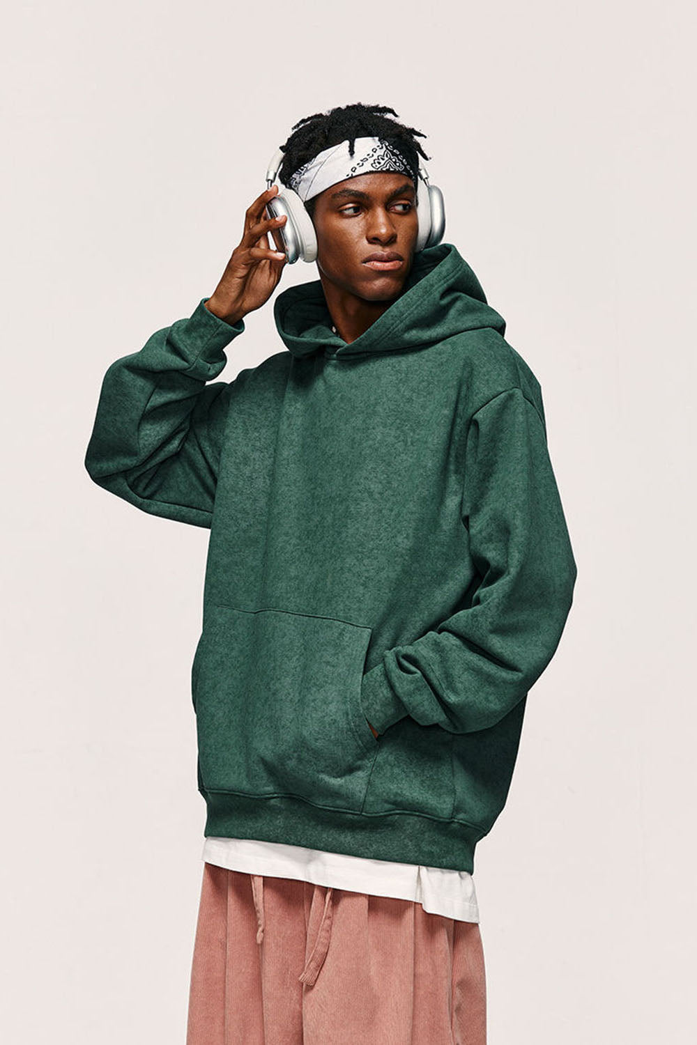 Wasteland Batik Dye Hoodie: Street Style Loose Fit Hooded Sweatshirt