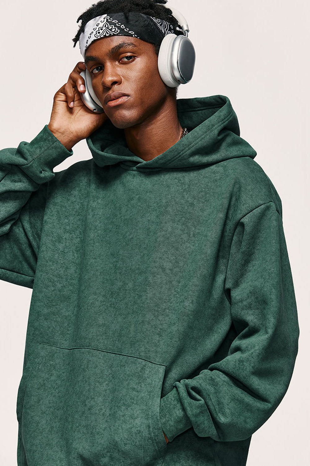 Wasteland Batik Dye Hoodie: Street Style Loose Fit Hooded Sweatshirt