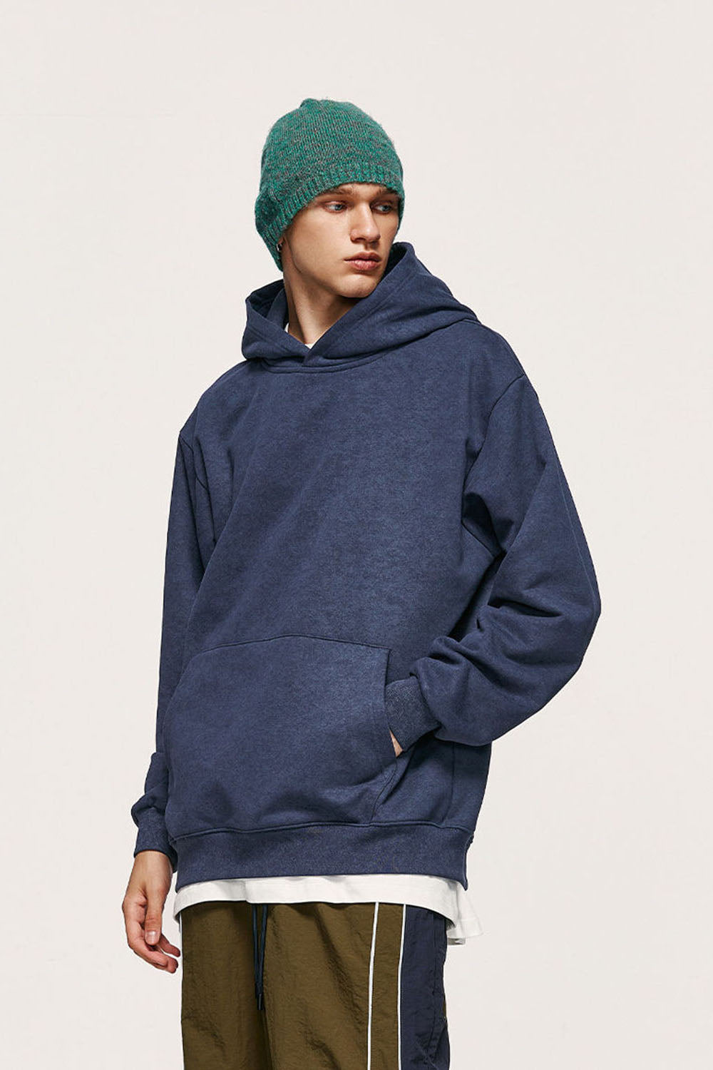 Wasteland Batik Dye Hoodie: Street Style Loose Fit Hooded Sweatshirt