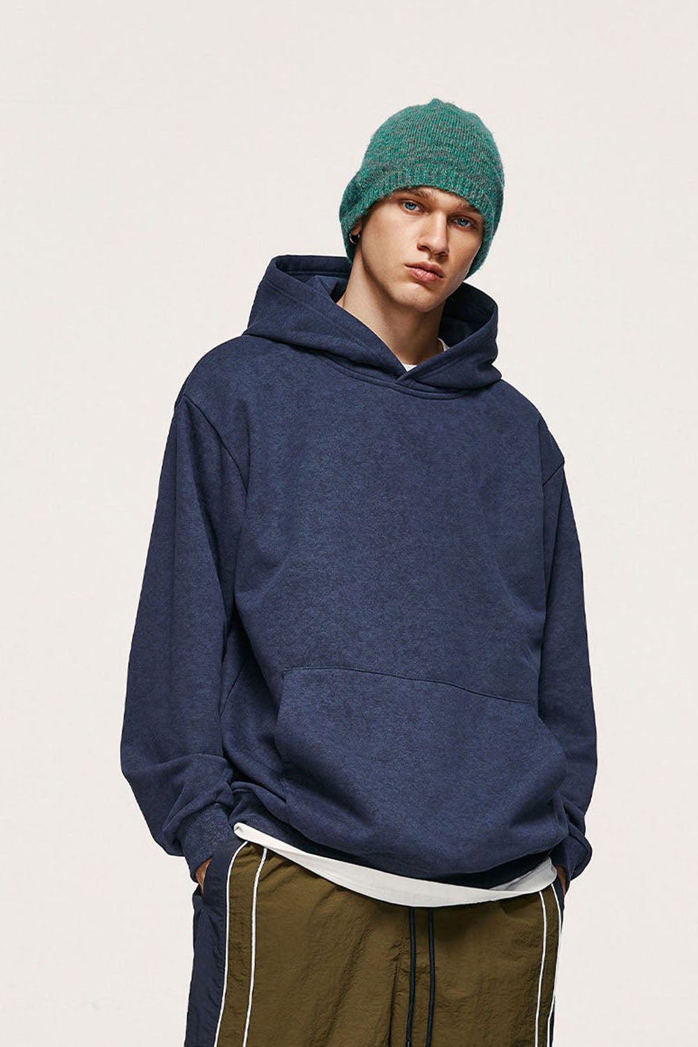 Wasteland Batik Dye Hoodie: Street Style Loose Fit Hooded Sweatshirt