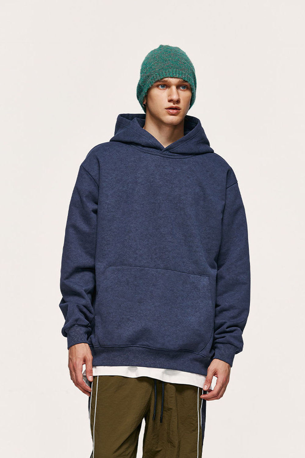 Wasteland Batik Dye Hoodie: Street Style Loose Fit Hooded Sweatshirt