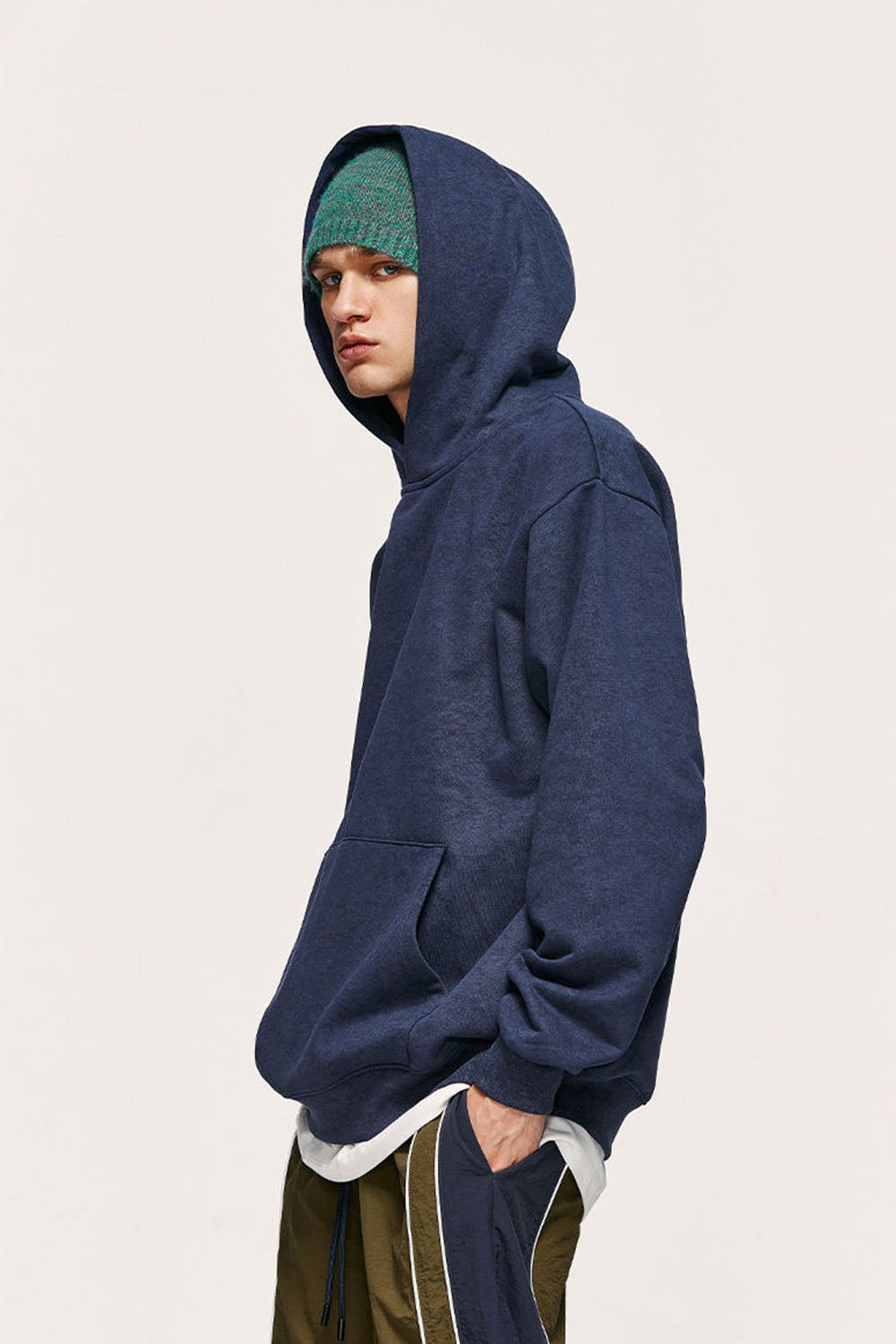 Wasteland Batik Dye Hoodie: Street Style Loose Fit Hooded Sweatshirt