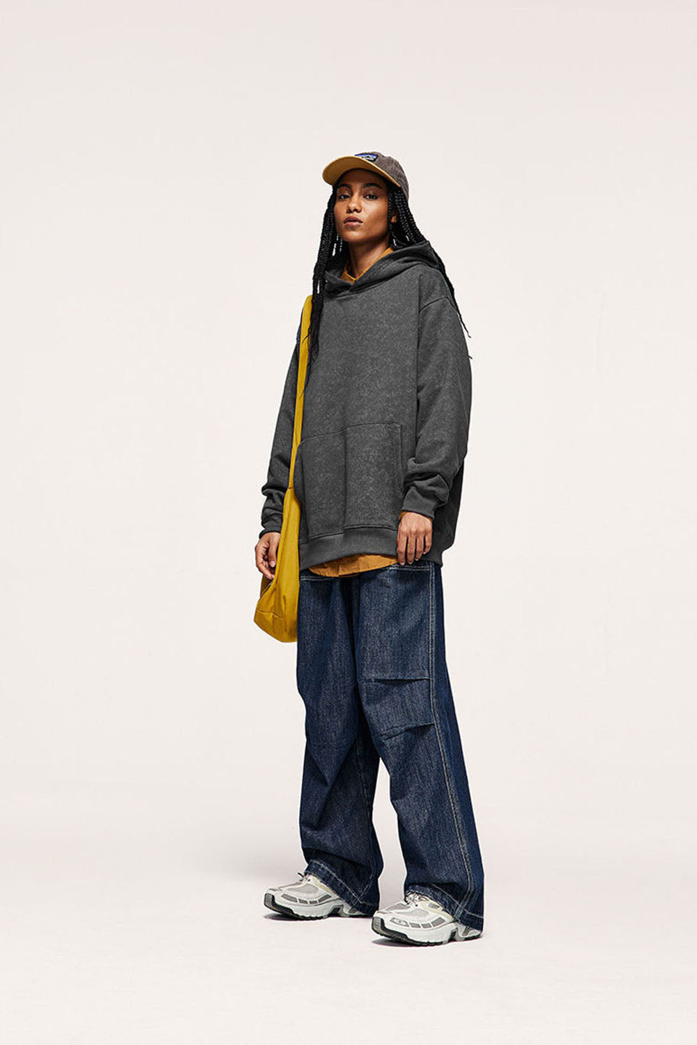 Wasteland Batik Dye Hoodie: Street Style Loose Fit Hooded Sweatshirt