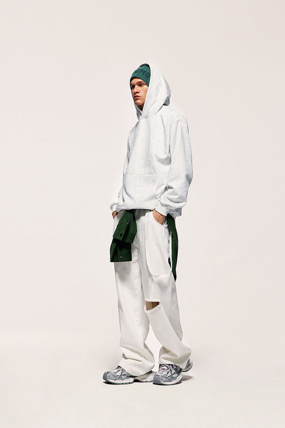 Wasteland Batik Dye Hoodie: Street Style Loose Fit Hooded Sweatshirt