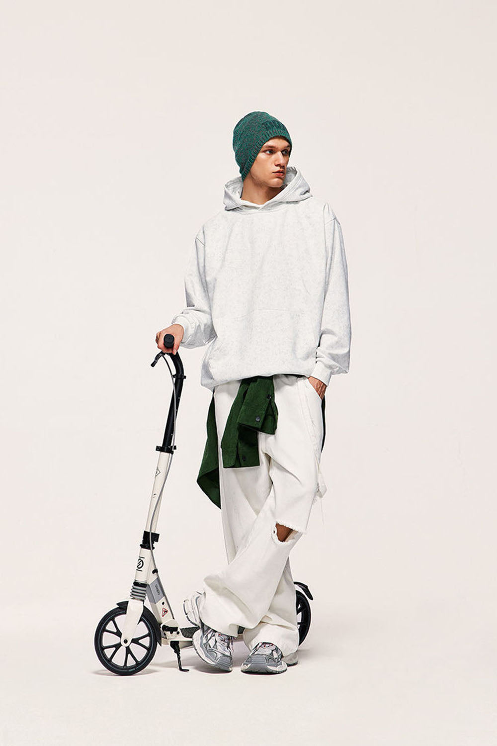 Wasteland Batik Dye Hoodie: Street Style Loose Fit Hooded Sweatshirt