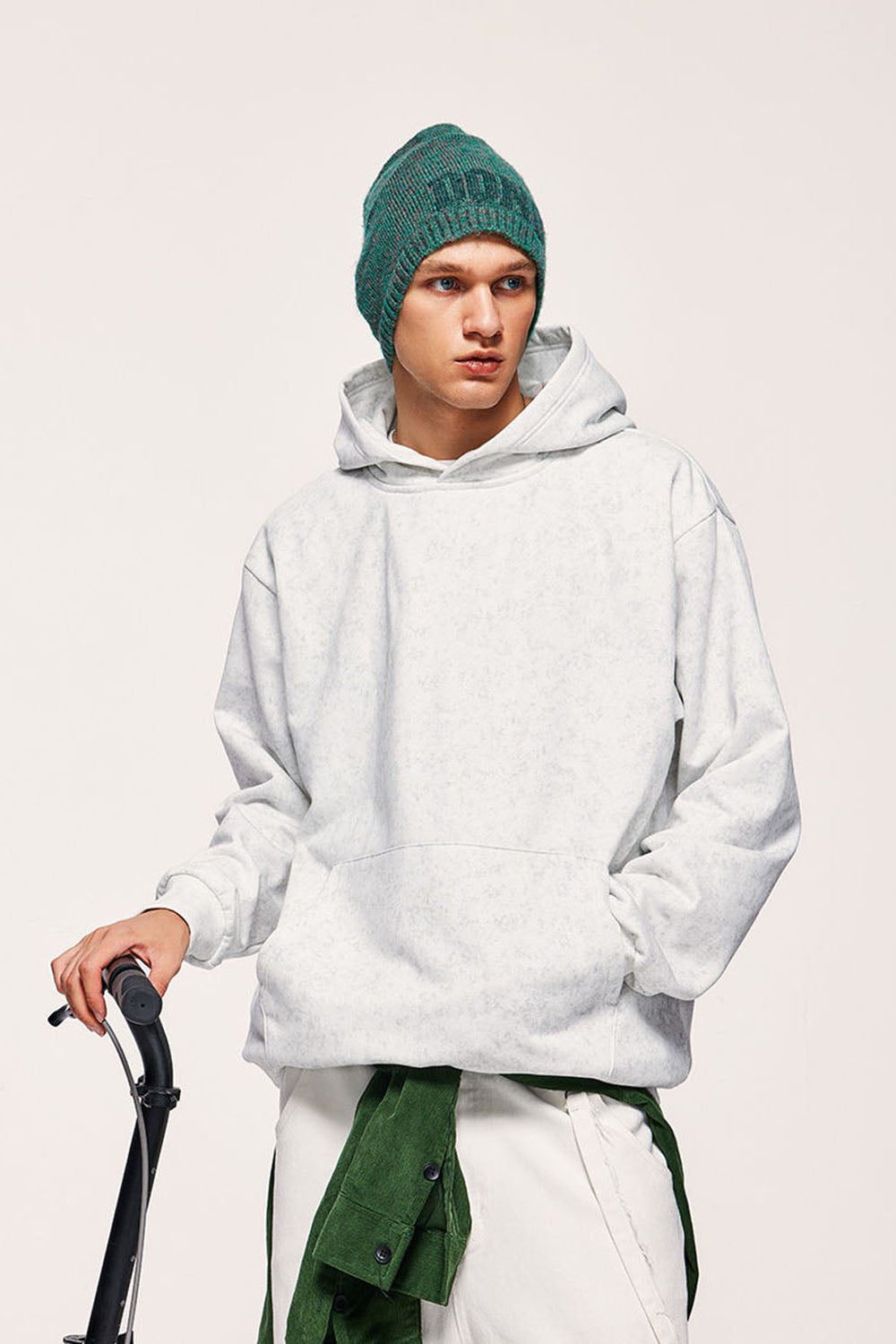 Wasteland Batik Dye Hoodie: Street Style Loose Fit Hooded Sweatshirt