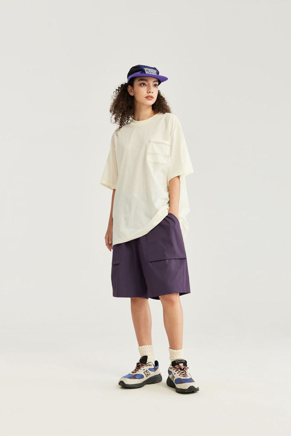 Elastic Sports Five-Point Shorts with Large Pockets: Loose Casual Men's Shorts