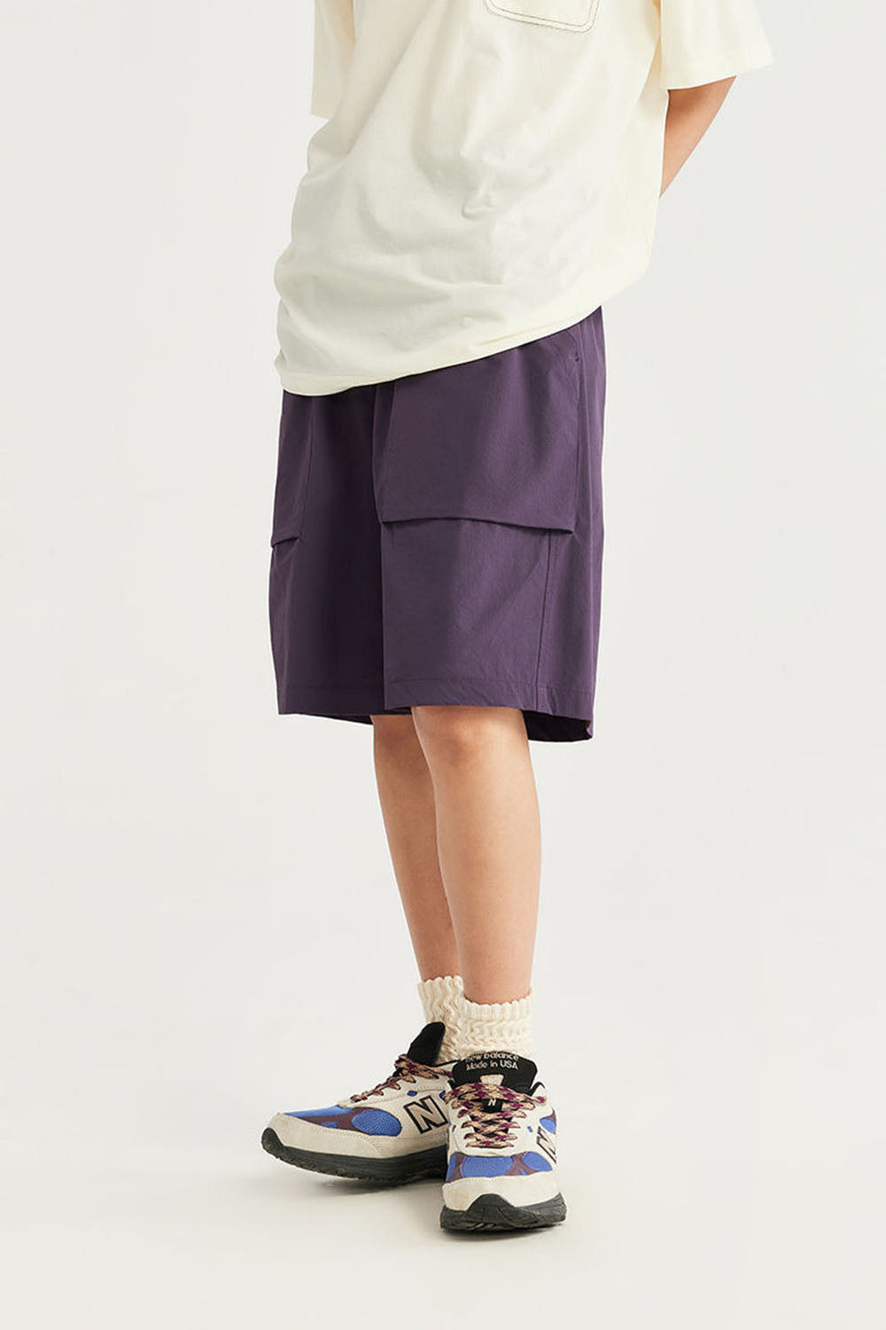 Elastic Sports Five-Point Shorts with Large Pockets: Loose Casual Men's Shorts