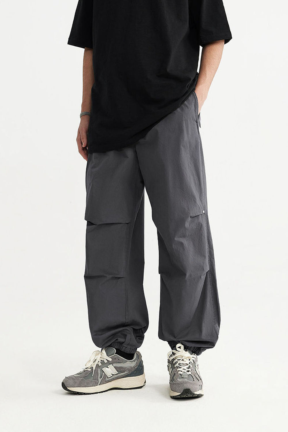 Garment-Washed Utility Jogger Pants: Streetwear Casual Trousers