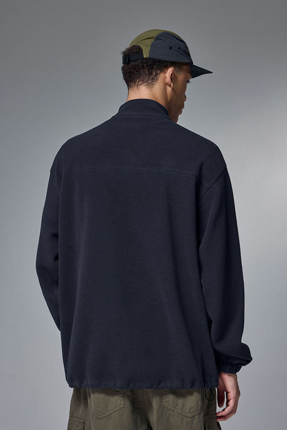 Fleece Bonded Half-Zip Pullover Sweatshirt: Warm Cycling Top